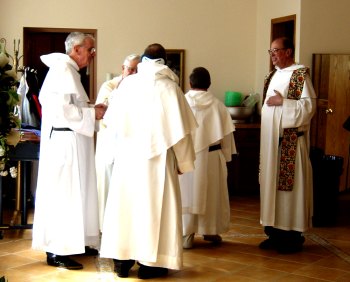 In the sacristy.