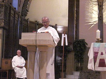 Bro. Carlos Griego reads the lesson.