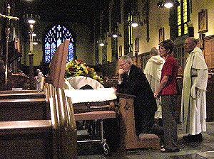 Friends at prayer.